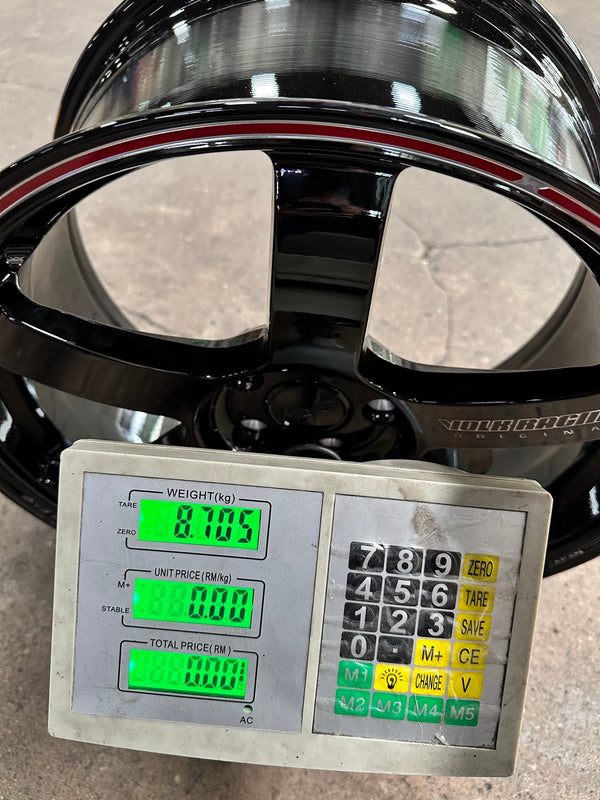 New 18X8.5 ET35 AOW Flow Formed TE37 SAGA Rim (4 wheel) Gloss Black 5X112