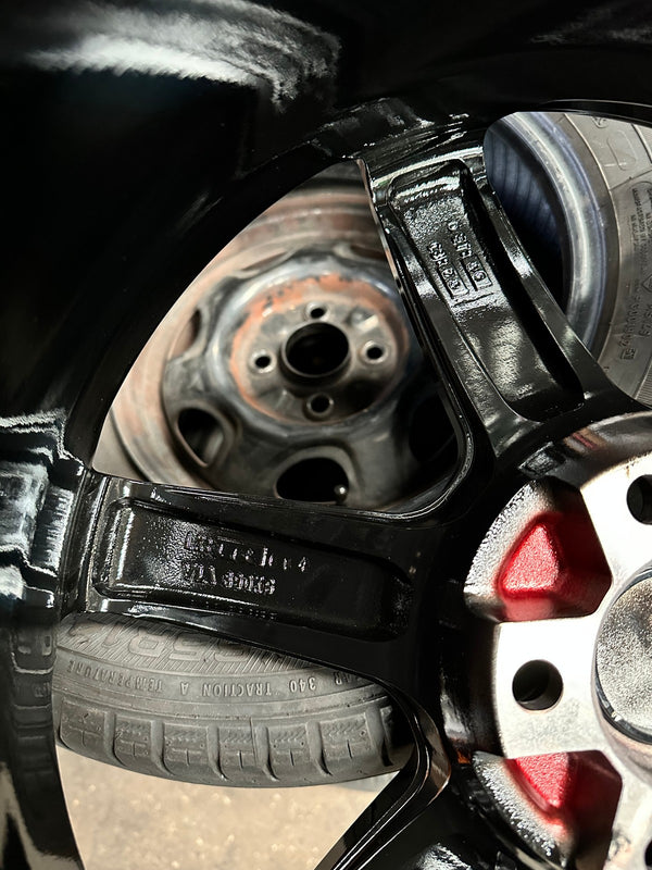 New 18X9 ET35 AOW Flow Formed TE37 SAGA Rim (4 wheel) Gloss Black 5X114.3