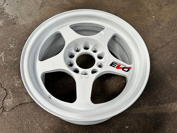 New 15X7 ET35 AOW Flow Formed Evo Rim (4 wheel) Gloss White 5X114.3