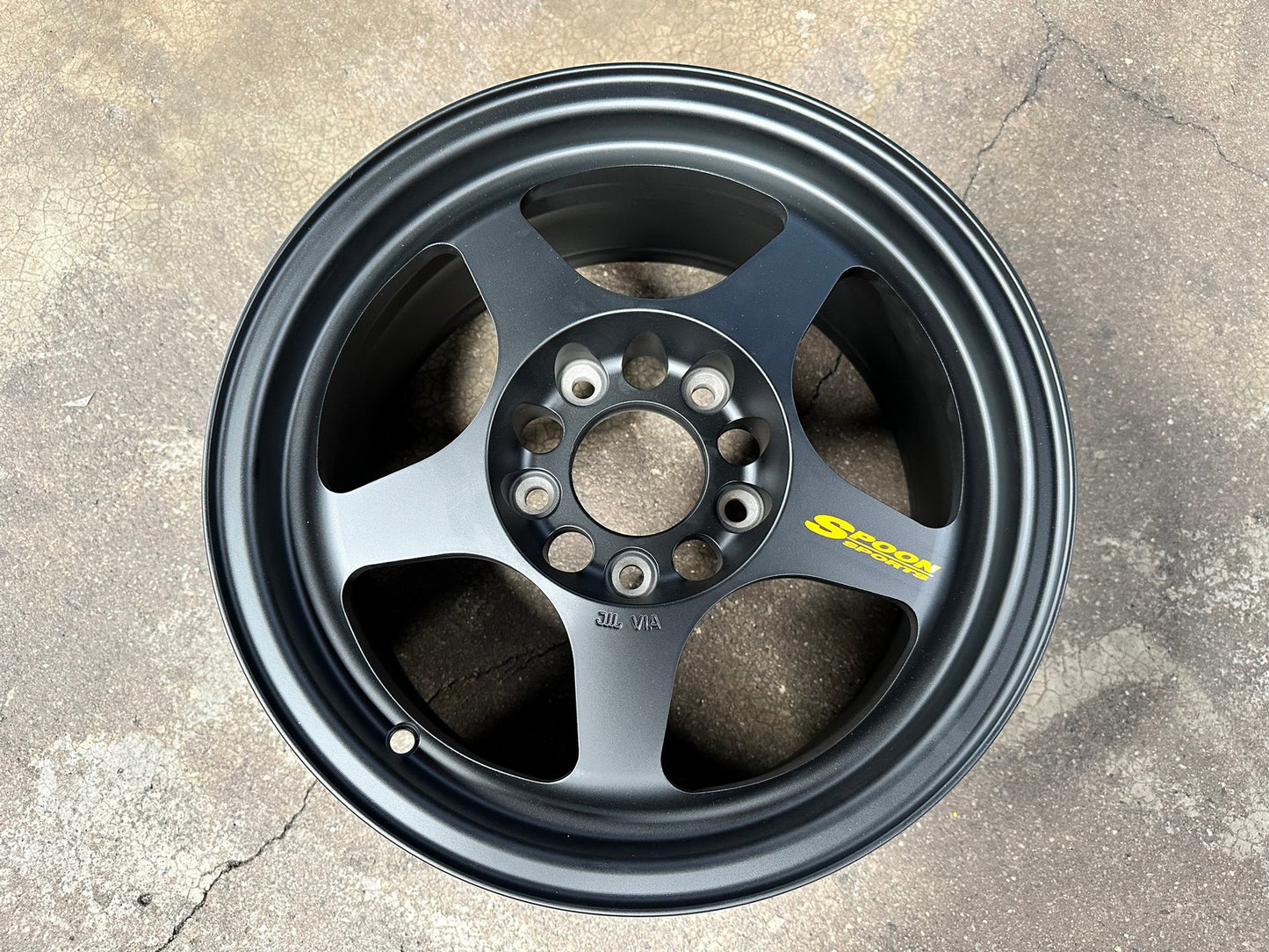 New 15X7 ET35 AOW Flow Formed Spoon Rim (4 wheel) Matt Black 5X114.3