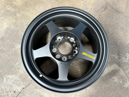 New 15X7 ET35 AOW Flow Formed Spoon Rim (4 wheel) Matt Black 5X114.3