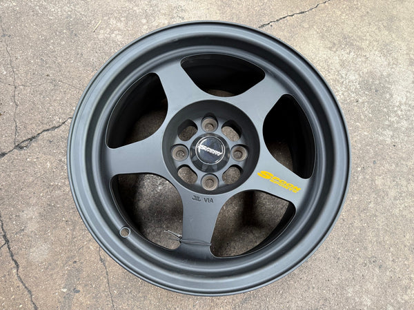 New 15X7.5 ET28 AOW Flow Formed Spoon Rim (4 wheel) Matt Black 4X100