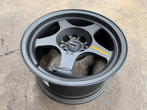 New 15X7.5 ET28 AOW Flow Formed Spoon Rim (4 wheel) Matt Black 4X100