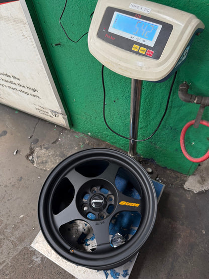 New 15X7.5 ET28 AOW Flow Formed Spoon Rim (4 wheel) Matt Black 4X100