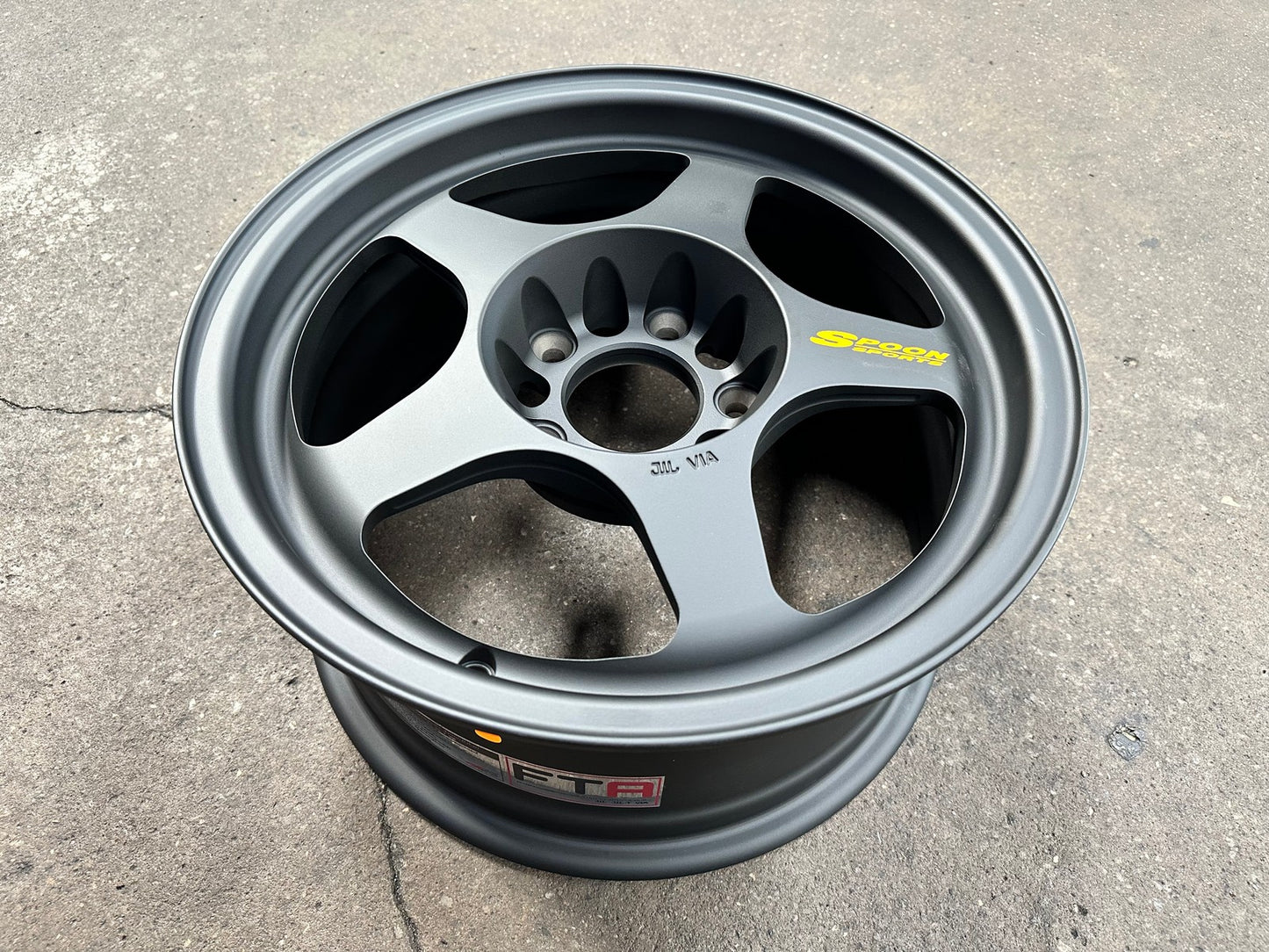 New 15X7.5 ET28 AOW Flow Formed Spoon Rim (4 wheel) Matt Black 5X114.3