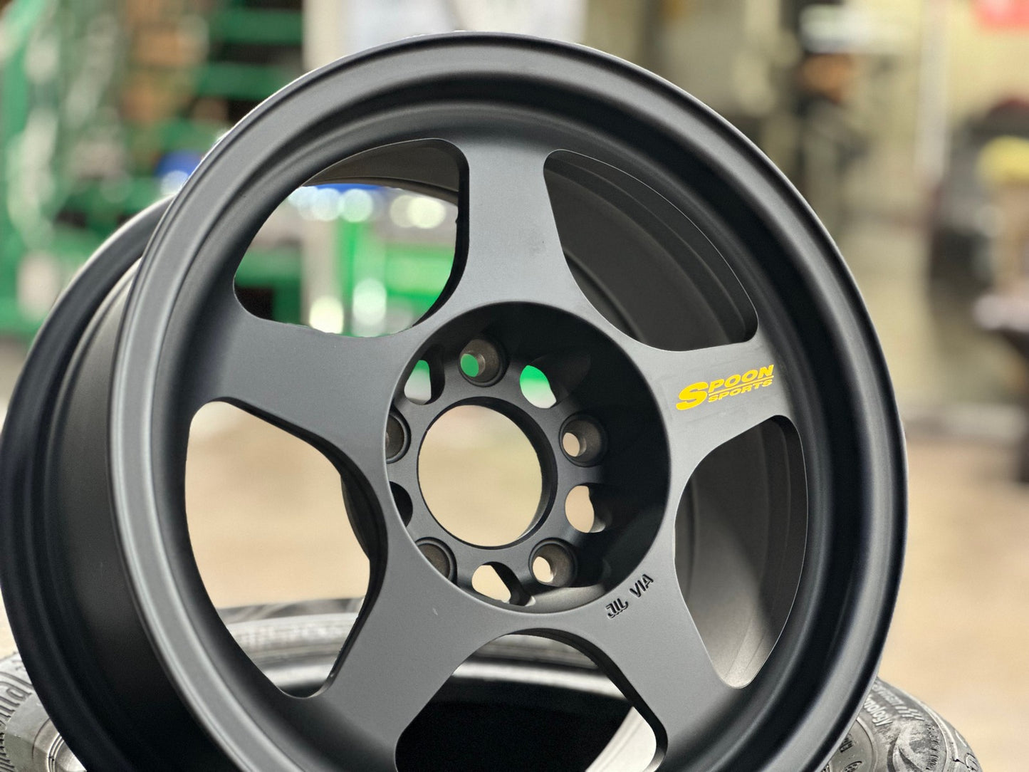 New 15X7.5 ET28 AOW Flow Formed Spoon Rim (4 wheel) Matt Black 5X114.3