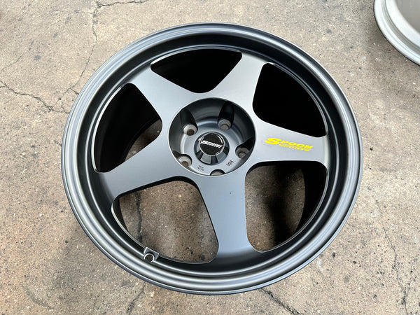 New 18X9.5 ET44 AOW Flow Formed Spoon Rim (4 wheel) Matt Black 5X120