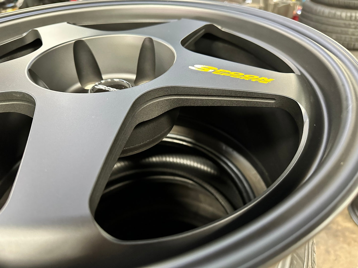 New 18X9.5 ET44 AOW Flow Formed Spoon Rim (4 wheel) Matt Black 5X120