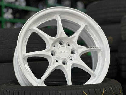 New 16X7 ET40 AOW Flow Formed CE28 Rim (4 wheel) Gloss White 4X100