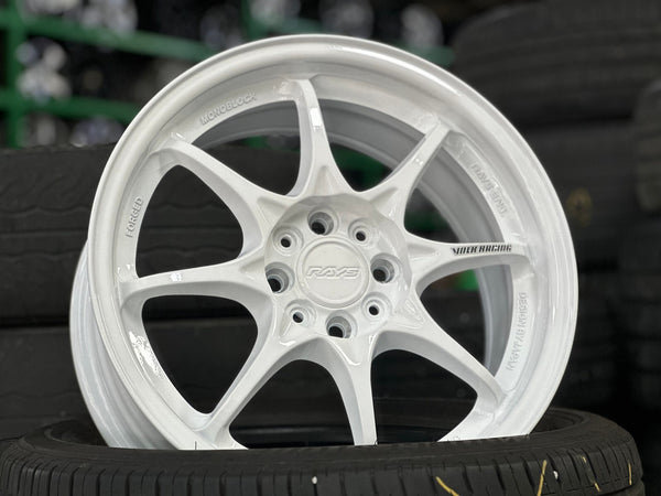 New 16X7 ET40 AOW Flow Formed CE28 Rim (4 wheel) Gloss White 4X100