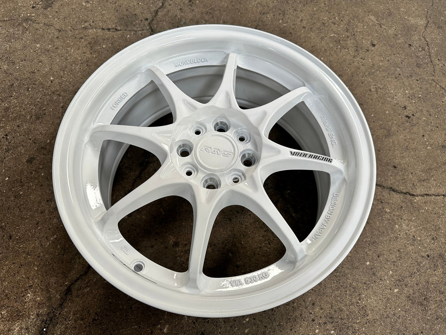 New 16X7 ET40 AOW Flow Formed CE28 Rim (4 wheel) Gloss White 4X100
