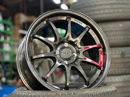 New 17X8 ET40 AOW Flow Formed CE28 Rim (4 wheel) Dark Gunmetal 4X100