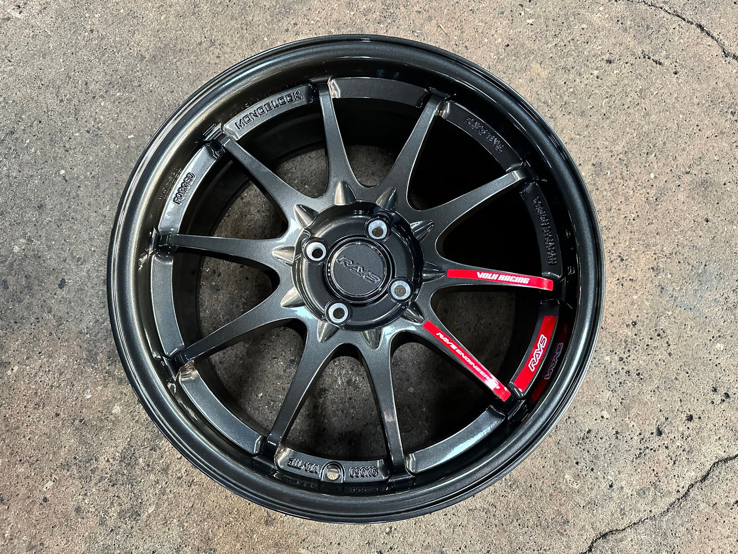 New 17X8 ET40 AOW Flow Formed CE28 Rim (4 wheel) Dark Gunmetal 4X100