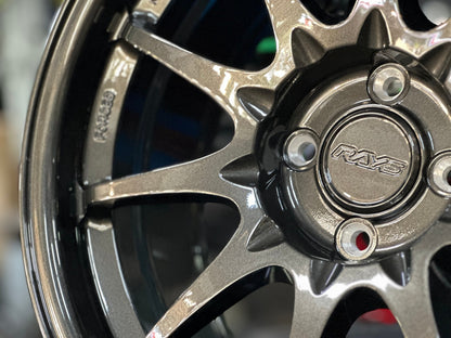 New 17X8 ET40 AOW Flow Formed CE28 Rim (4 wheel) Dark Gunmetal 4X100