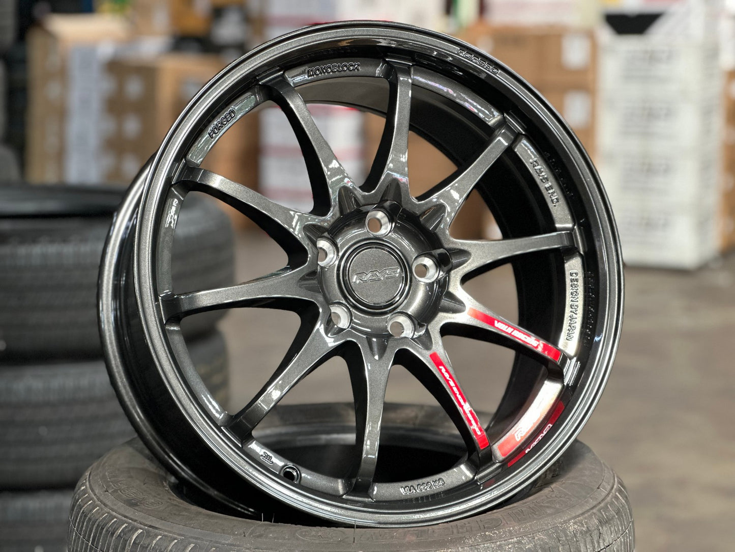New 18X8.5 ET43 AOW Flow Formed CE28 Rim (4 wheel) Gloss Gunmetal 5X112