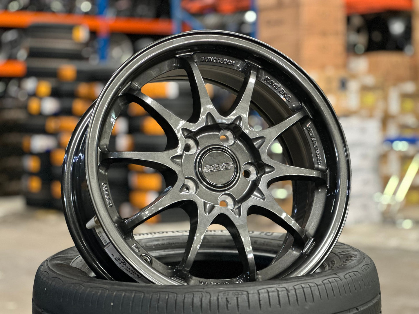 New 16X7 ET40 AOW Flow Formed CE28 Rim (4 wheel) Gloss Gunmetal 5X114.3