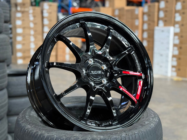 New 17X8 ET35 AOW Flow Formed CE28 Rim (4 wheel) Gloss Black 5X100