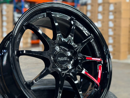 New 17X8 ET35 AOW Flow Formed CE28 Rim (4 wheel) Gloss Black 5X100