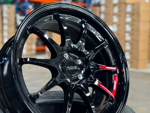 New 17X8 ET35 AOW Flow Formed CE28 Rim (4 wheel) Gloss Black 5X100