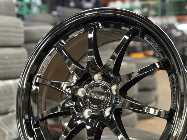 New 18X8.5 ET43 AOW Flow Formed CE28 Rim (4 wheel) Gloss Black 5X114.3