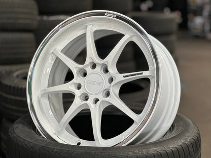 New 15X6.5 ET40 AOW Flow Formed CE28CR Rim (4 wheel) Gloss White 4X100