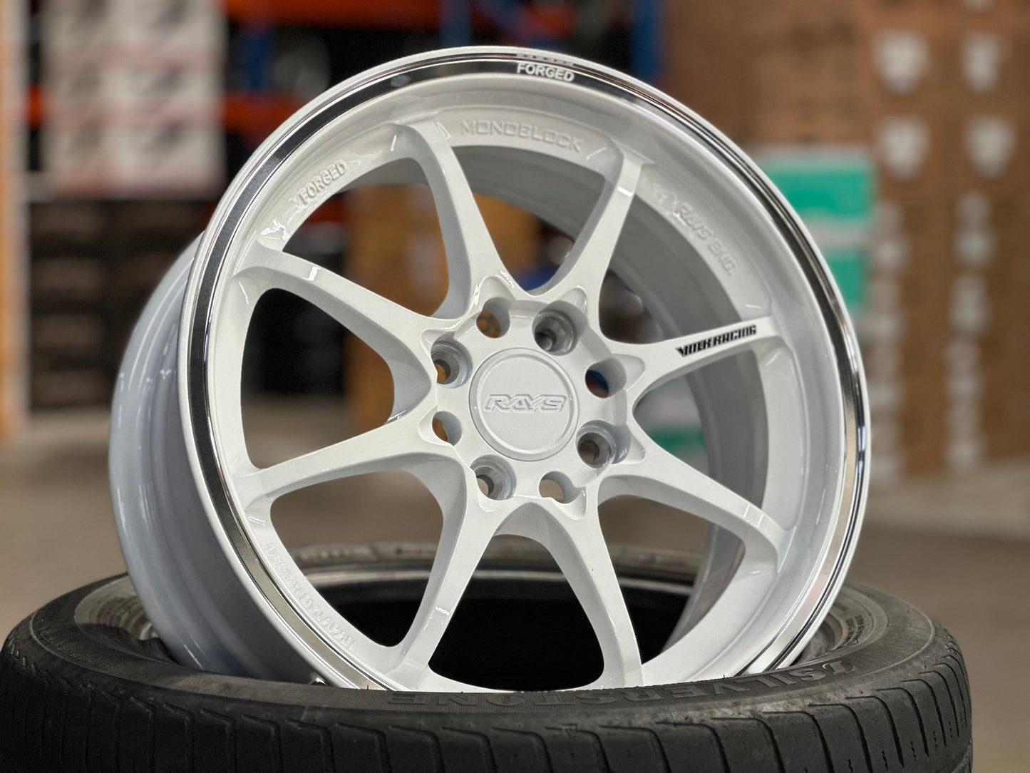 New 15X6.5 ET40 AOW Flow Formed CE28CR Rim (4 wheel) Gloss White 4X100