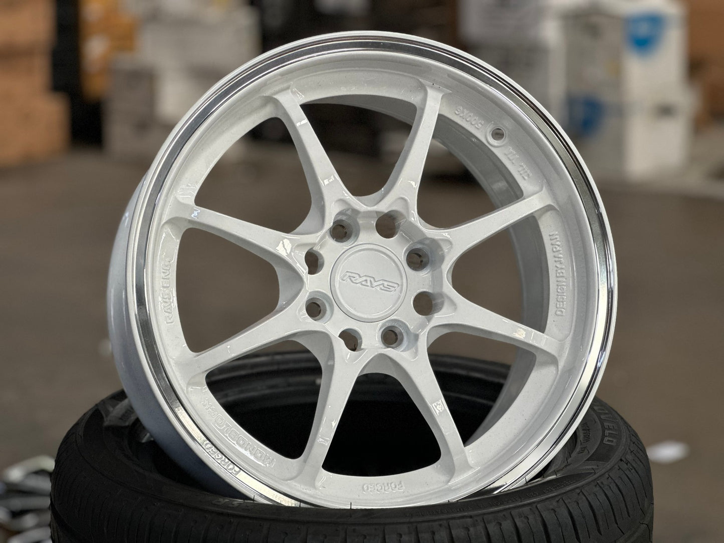 New 15X7 ET35 AOW Flow Formed CE28CR Rim (4 wheel) Gloss White 4X100
