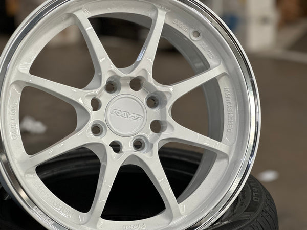 New 15X7 ET35 AOW Flow Formed CE28CR Rim (4 wheel) Gloss White 4X100