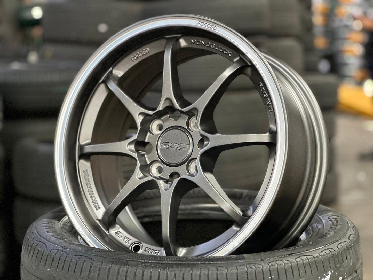 New 15X7 ET35 AOW Flow Formed CE28CR Rim (4 wheel) Matt Gunmetal 4X100