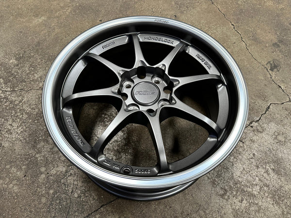 New 15X7 ET35 AOW Flow Formed CE28CR Rim (4 wheel) Matt Gunmetal 4X100