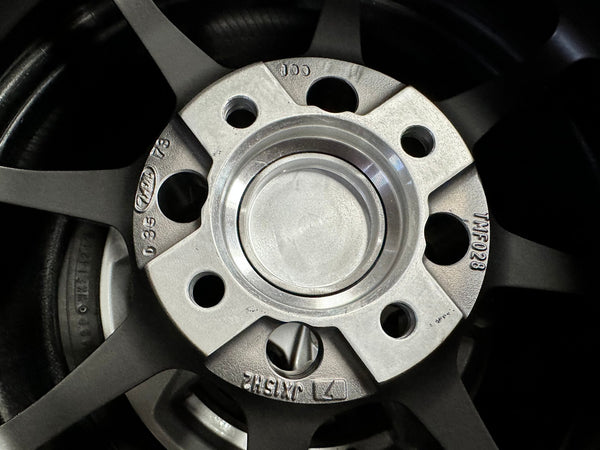 New 15X7 ET35 AOW Flow Formed CE28CR Rim (4 wheel) Matt Gunmetal 4X100