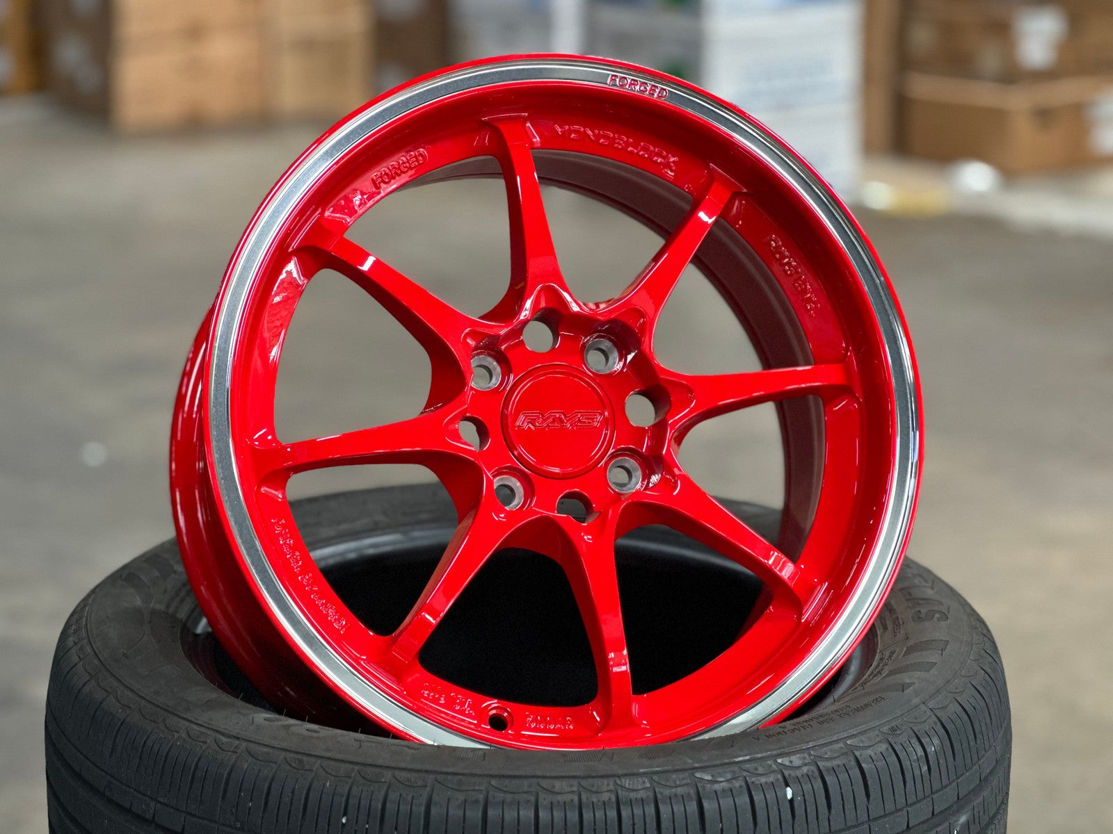 New 15X7 ET35 AOW Flow Formed CE28CR Rim (4 wheel) Gloss Red 4X100 ...