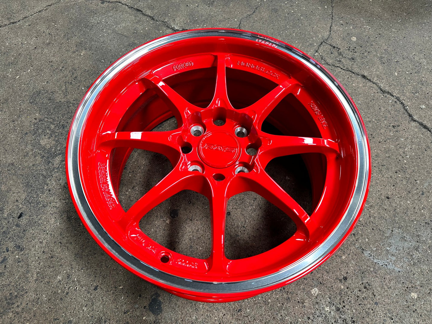 New 15X7 ET35 AOW Flow Formed CE28CR Rim (4 wheel) Gloss Red 4X100