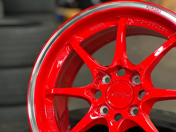 New 15X7 ET35 AOW Flow Formed CE28CR Rim (4 wheel) Gloss Red 4X100