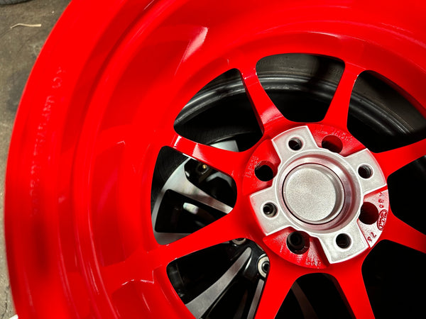 New 15X7 ET35 AOW Flow Formed CE28CR Rim (4 wheel) Gloss Red 4X100