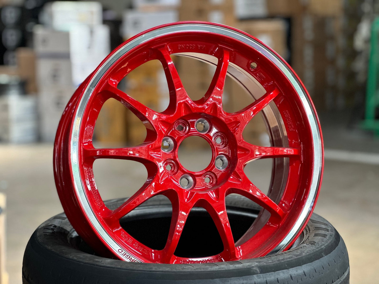 New 16X7 ET40 AOW Flow Formed CE28CR Rim (4 wheel) Gloss Red 4X100