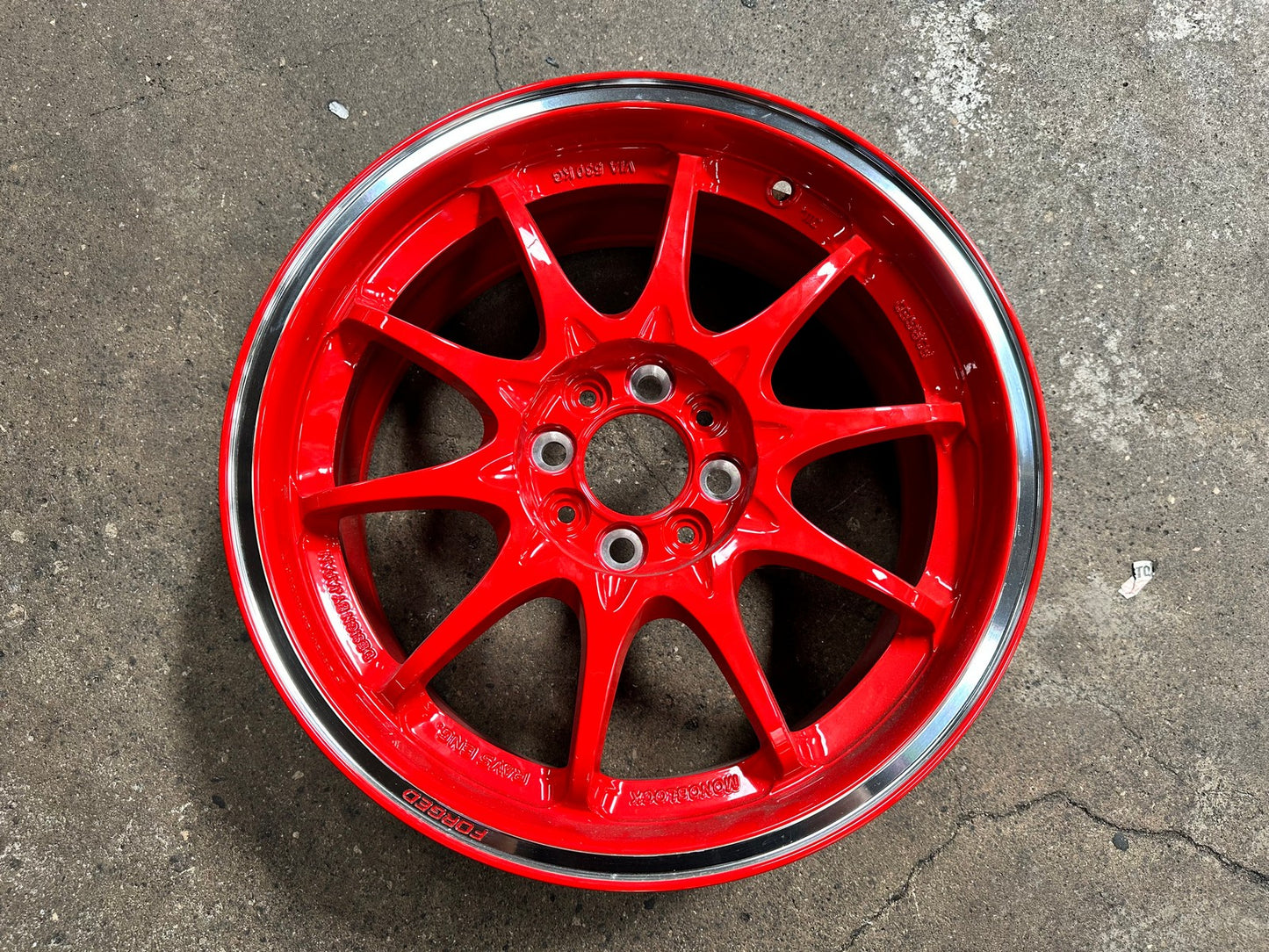 New 16X7 ET40 AOW Flow Formed CE28CR Rim (4 wheel) Gloss Red 4X100