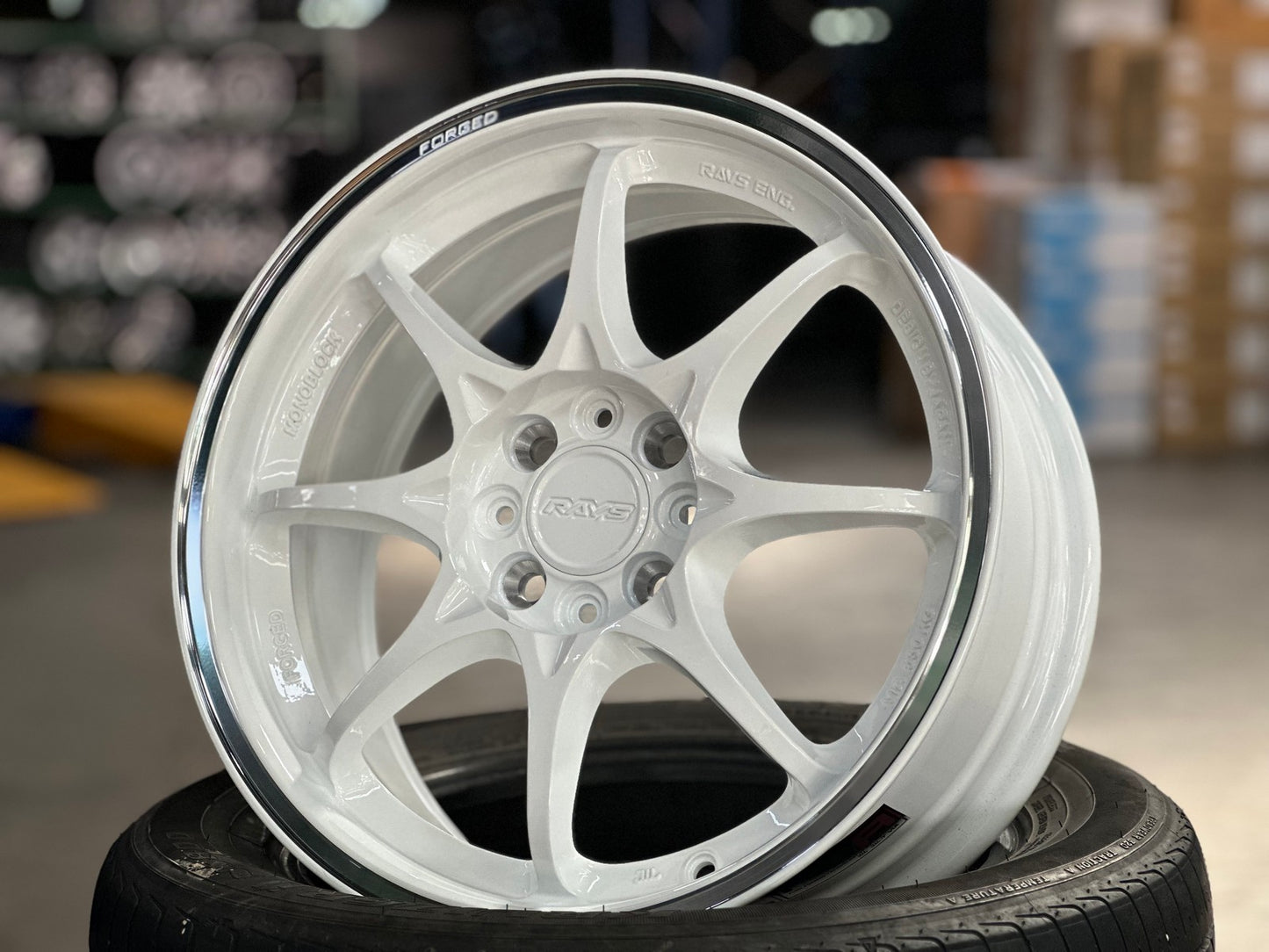 New 16X7 ET40 AOW Flow Formed CE28CR Rim (4 wheel) Gloss White 4X100