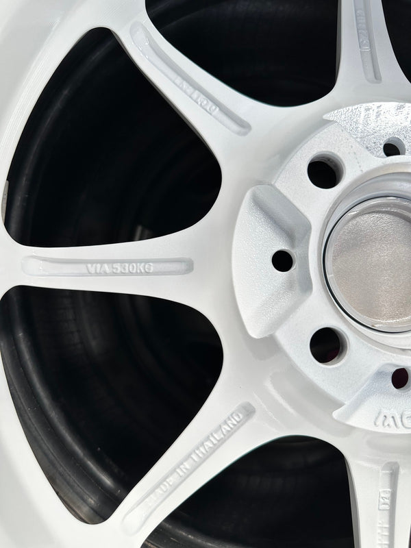 New 16X7 ET40 AOW Flow Formed CE28CR Rim (4 wheel) Gloss White 4X100