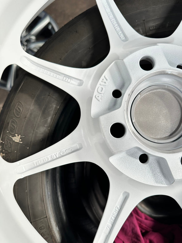New 16X7 ET40 AOW Flow Formed CE28CR Rim (4 wheel) Gloss White 4X100