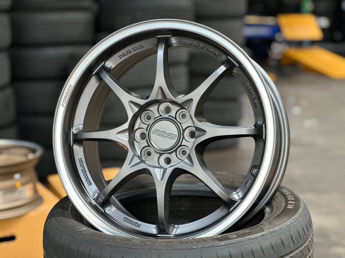 New 16X7 ET40 AOW Flow Formed CE28CR Rim (4 wheel) Matt Gunmetal 4X100