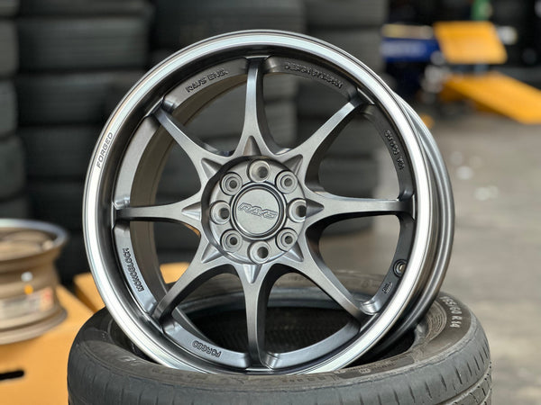 New 16X7 ET40 AOW Flow Formed CE28CR Rim (4 wheel) Matt Gunmetal 4X100