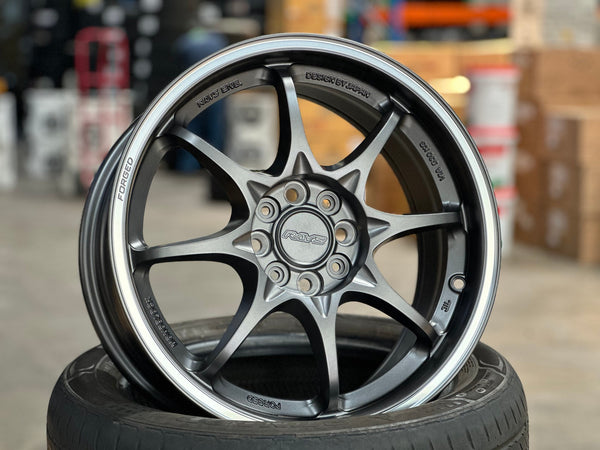 New 16X7 ET40 AOW Flow Formed CE28CR Rim (4 wheel) Matt Gunmetal 4X100