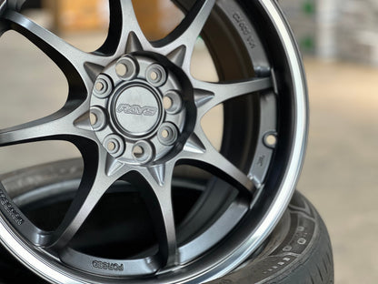 New 16X7 ET40 AOW Flow Formed CE28CR Rim (4 wheel) Matt Gunmetal 4X100