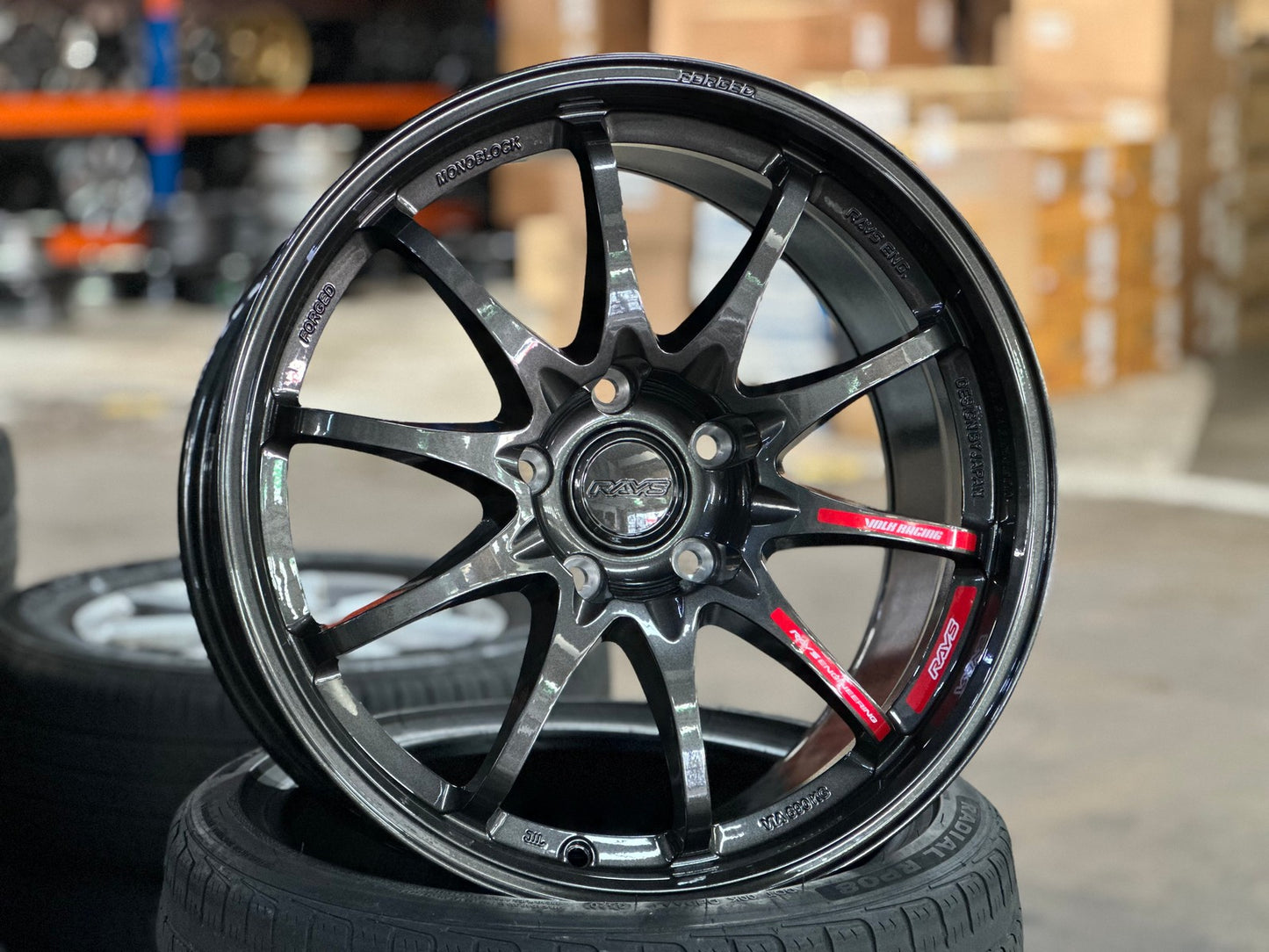 New 18X9.5 ET44 AOW Flow Formed CE28 Rim (4 wheel) Dark Gunmetal 5X120