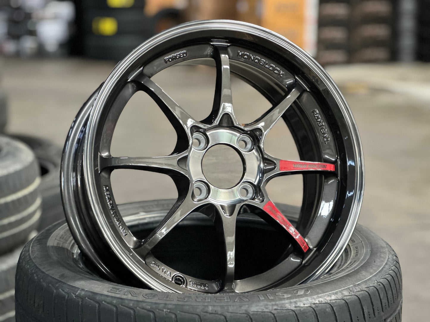 New 15X6.5 ET40 AOW Flow Formed CE28SLRim (4 wheel) Gloss Gunmetal 4X100