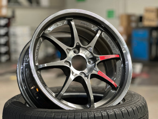 New 15X7 ET35 AOW Flow Formed CE28SLRim (4 wheel) Gloss Gunmetal 4X100