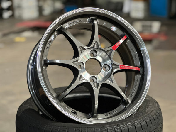 New 16X7 ET40 AOW Flow Formed CE28SLRim (4 wheel) Gloss Gunmetal 4X100