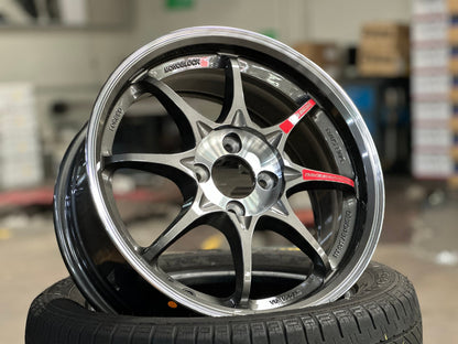 New 16X7 ET40 AOW Flow Formed CE28SLRim (4 wheel) Gloss Gunmetal 4X100