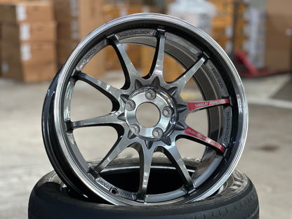 New 17X8 ET35 AOW Flow Formed CE28SLRim (4 wheel) Gloss Gunmetal 5X100